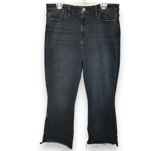 FRAME Le Crop Mini Boot Raw Hem Jeans Women's Size 32 Excellent Condition - Picture 2 of 10